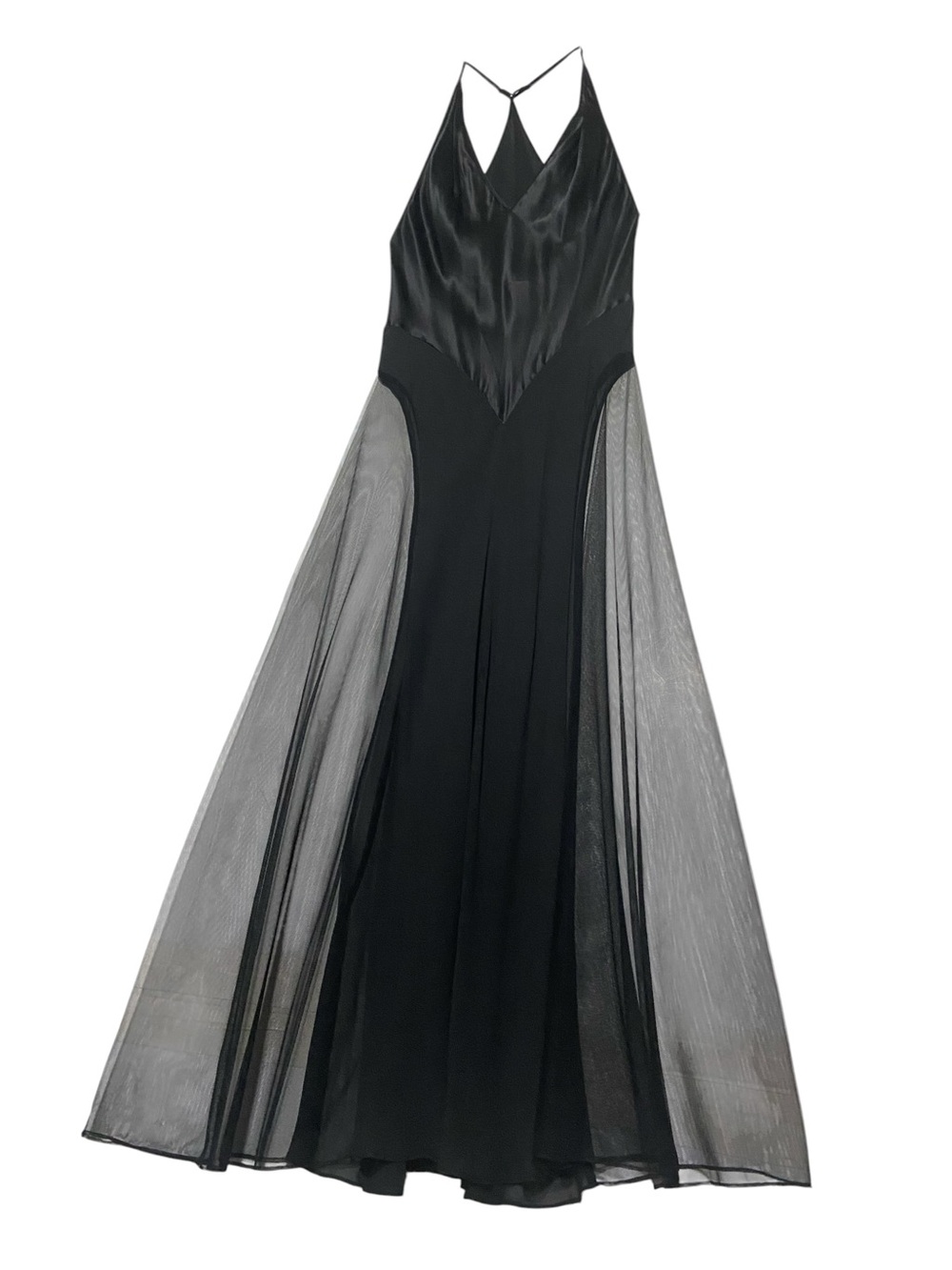 Victoria’s Secret Black Archive Sheer Plunge Slip Dress Sz Small - Picture 15 of 15